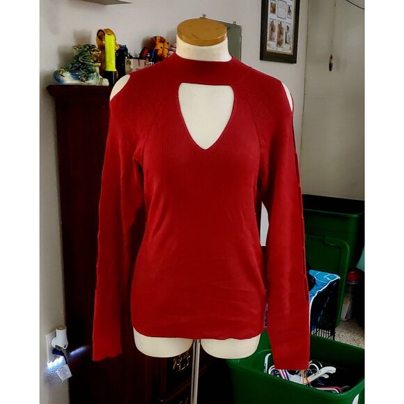 NWT CATO CUT OUT SLEEVED WOMENS SWEATER - Picture 1 of 5